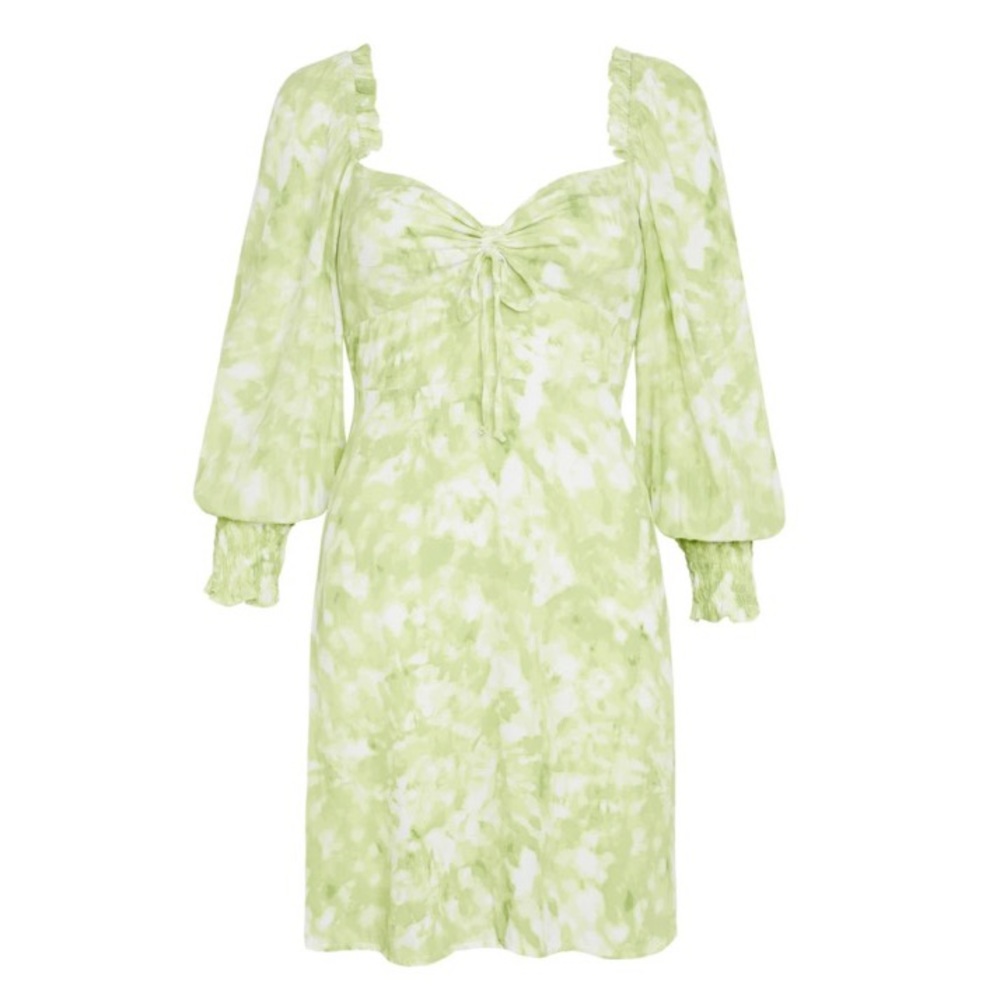 NWT Faithfull the Brand Arianne Roos Lime Green Mini Dress - Picture 4 of 16